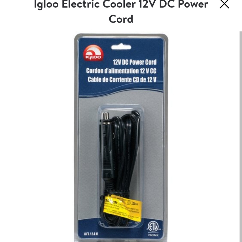 🆕Igloo | 12V DC Power Cord